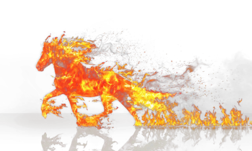 燃え盛る炎の浮世絵イラストフリー素材 Ukiyoe Stock